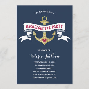 Invitation Glam Nautical Bachelorette