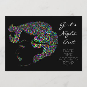 Invitation Glam neon Girl's Night Out Party