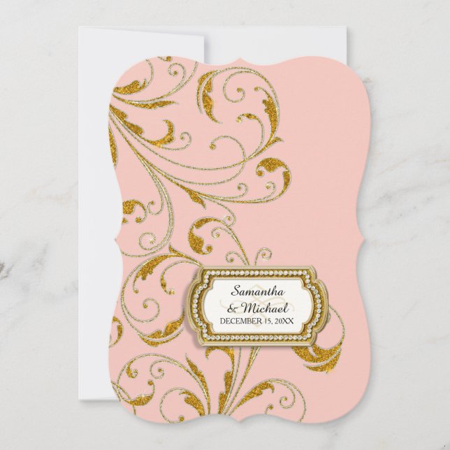Invitation Glam Old Hollywood Regency Black Cravate Style d'é (Devant)