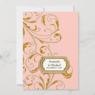 Invitation Glam Old Hollywood Regency Black Cravate Style d'é