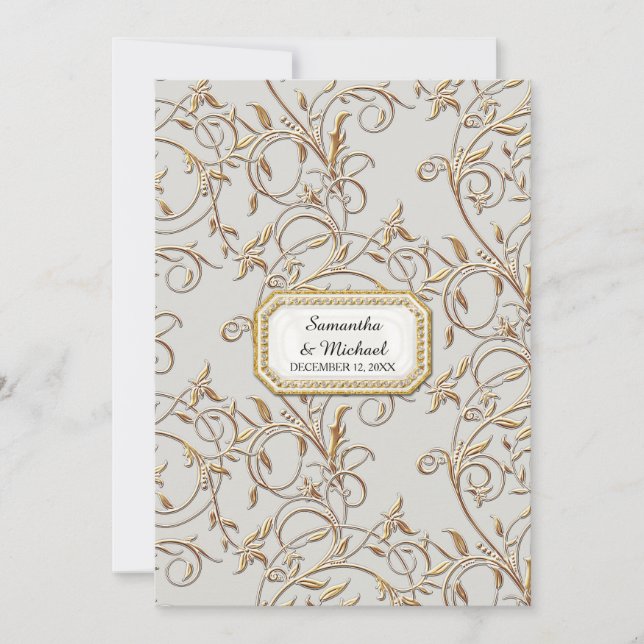 Invitation Glam Old Hollywood Regency Black Tie Lavender (Devant)