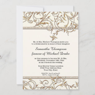 Invitation Glam Old Hollywood Regency Fête des mariées rose