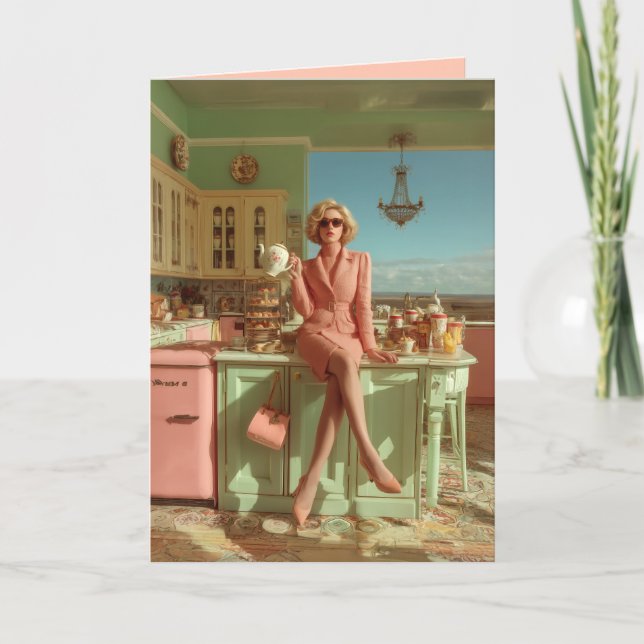 Invitation Glam vintage dans la cuisine (Devant)