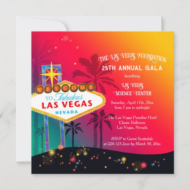 Invitation Glamour Las Vegas Annual Charity Gala (Devant)