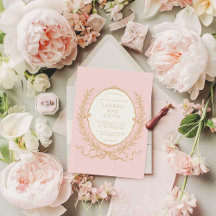 Invitation Glamour Rose Vintage Paris