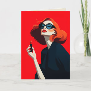 Invitation Glamour rouge gras