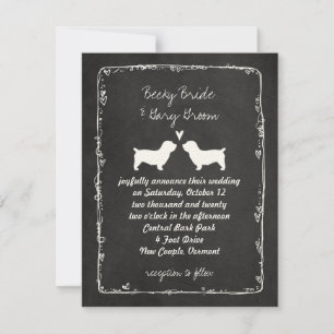 Invitation Glen of Imaal Terriers Mariage Enregistrer la date
