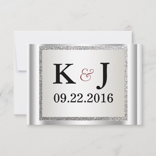 Invitation Glitter Elegant Wedding Invite (Devant)