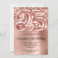 Glitterie brillant Rose or glam 25e anniversaire