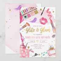 Glitz Glam Glamor Fête Spa Maquillage fille Annive