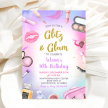 Glitz Glam Glamor Fête Spa Maquillage fille Annive