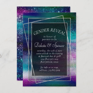 Invitation Glitzy Foil   Holographique Iridescente Ombre Douc