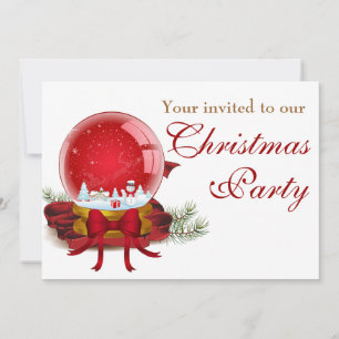 Invitation Globe de neige de Noël