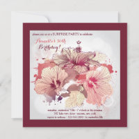 Invitation glorieuse du parti Hibiscus