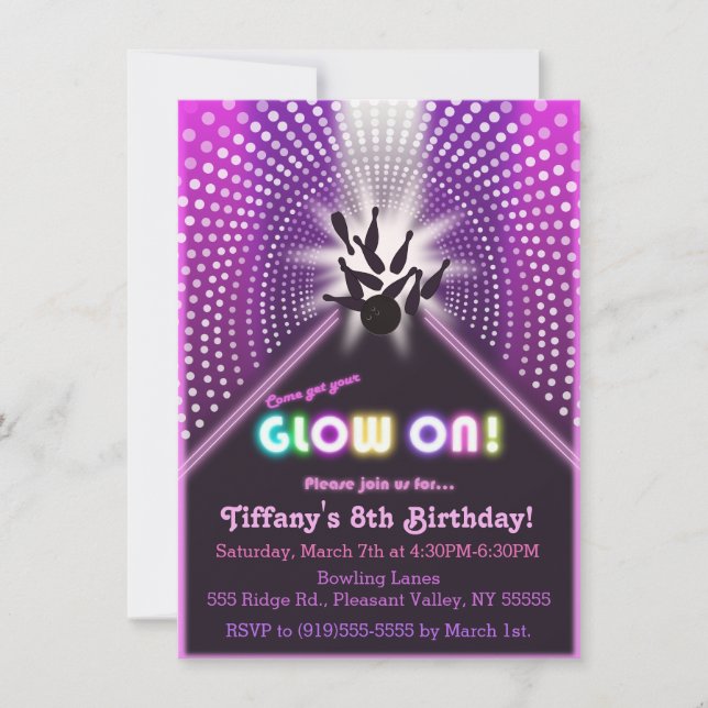 Invitation Glow Bowl Party1 (Devant)