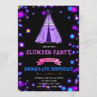 Glow Cute teepepee glow party de coulisse Invitati