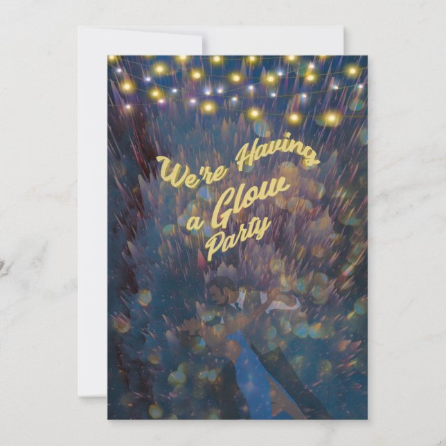 Invitation Glow Party pour 18 ans Homme, ou femme (Devant)