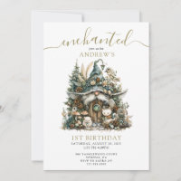 Gnome de forêt enchantée 1er anniversaire