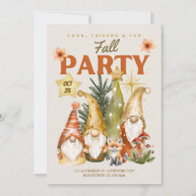 Gnome Thanksgiving Fall Party