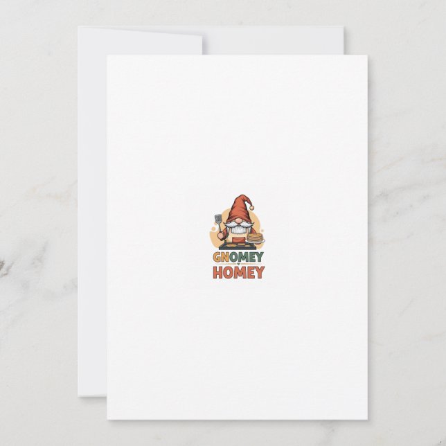 Invitation Gnomey Homey crêpes design (Dos)
