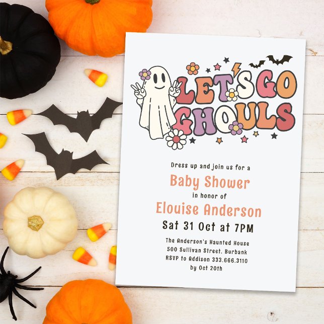 Invitation Go Ghouls Halloween Baby shower (Créateur téléchargé)
