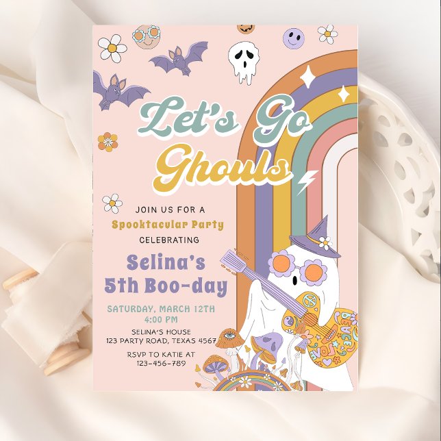 Invitation Go Ghouls Super Halloween Fantôme Anniversaire (Créateur téléchargé)