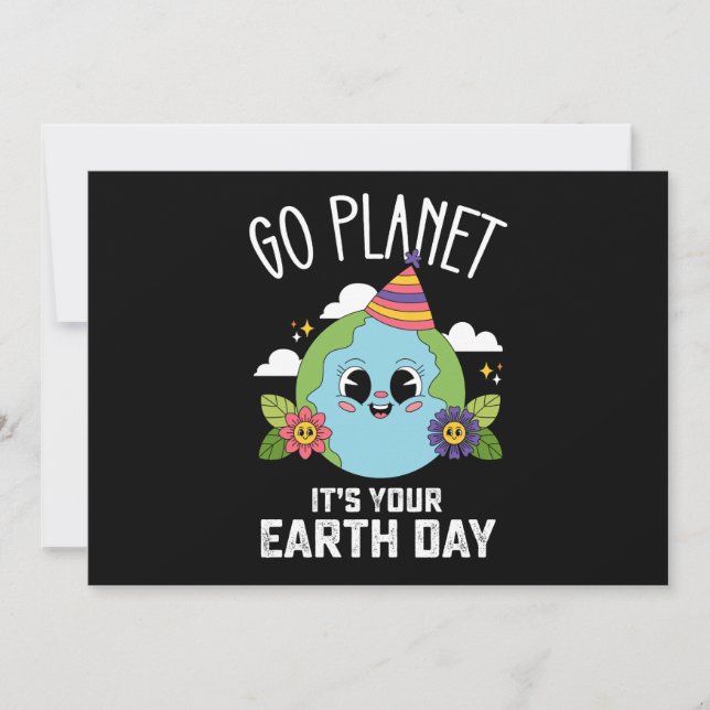 Invitation Go Planet Son Jour des terres Amusant Anniversaire (Devant)