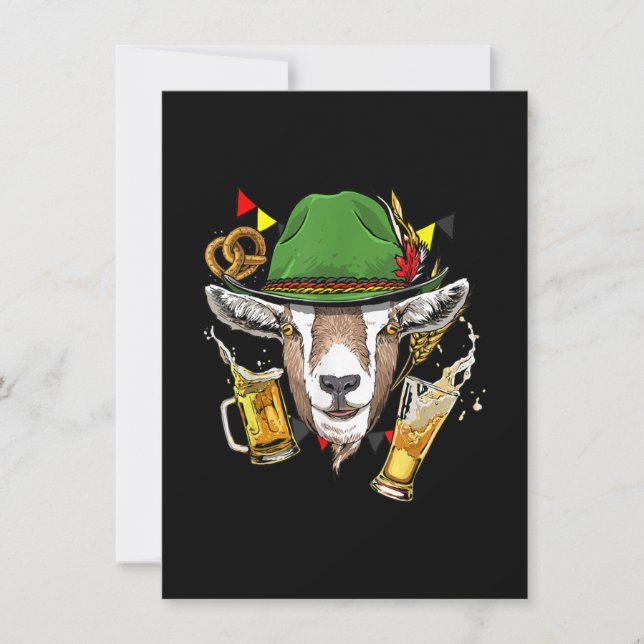 Invitation Goat Oktoberfest Costume Venin German (Devant)