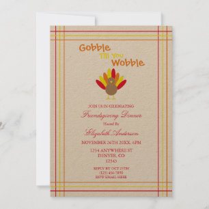 Invitation Gobble jusqu'à ce que vous tournez la Turquie Amic