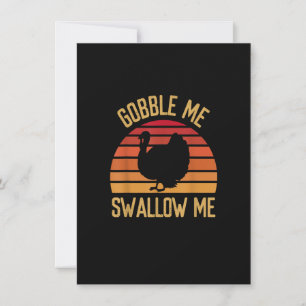 Invitation Gobble Me Swallow Funny Thanksgiving
