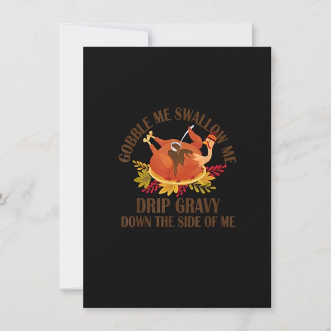 Invitation Gobble Me Swallow Me Driver Gravy Drôle Turquie Me (Devant)