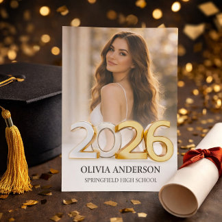 Invitation Gold 2026 Photo Graduation 