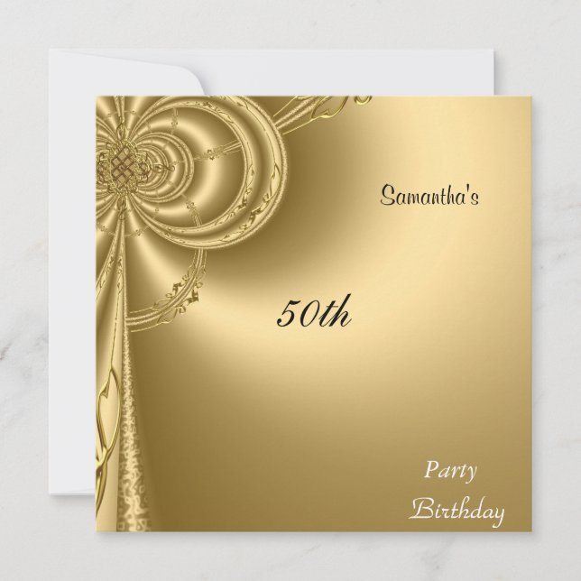Invitation Gold Anniversaire (Devant)