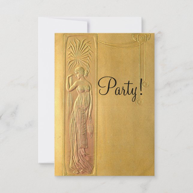 Invitation Gold Art Nouveau (Devant)