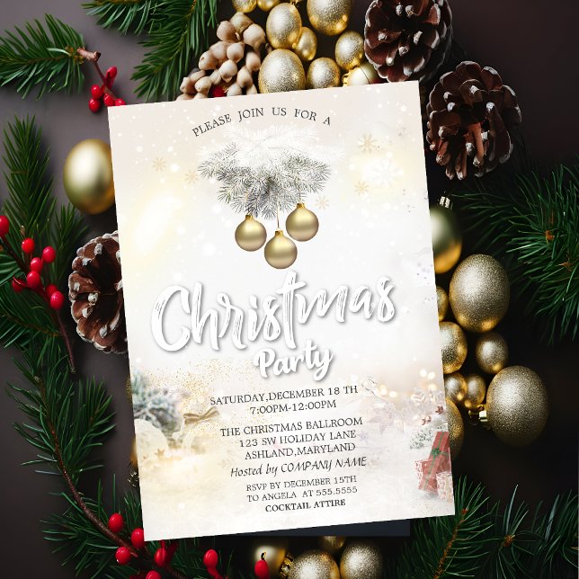 Invitation Gold Balls présente Noël Compagnie (Créateur téléchargé)