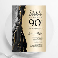 Gold Black Agate Surprise 90e anniversaire
