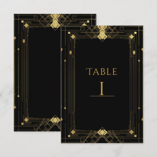 Invitation Gold & Black Art Déco Gatsby Roaring 20's Elegant