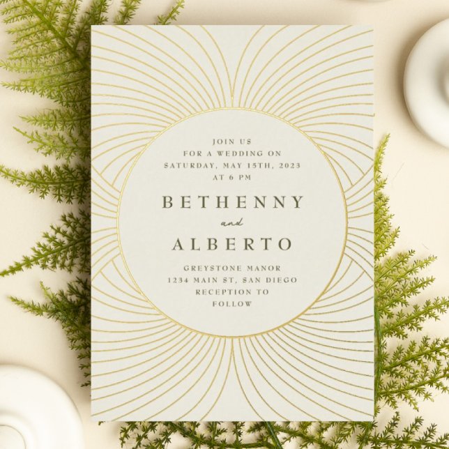 Invitation Gold Byzantine Mariage Foil (Créateur téléchargé)