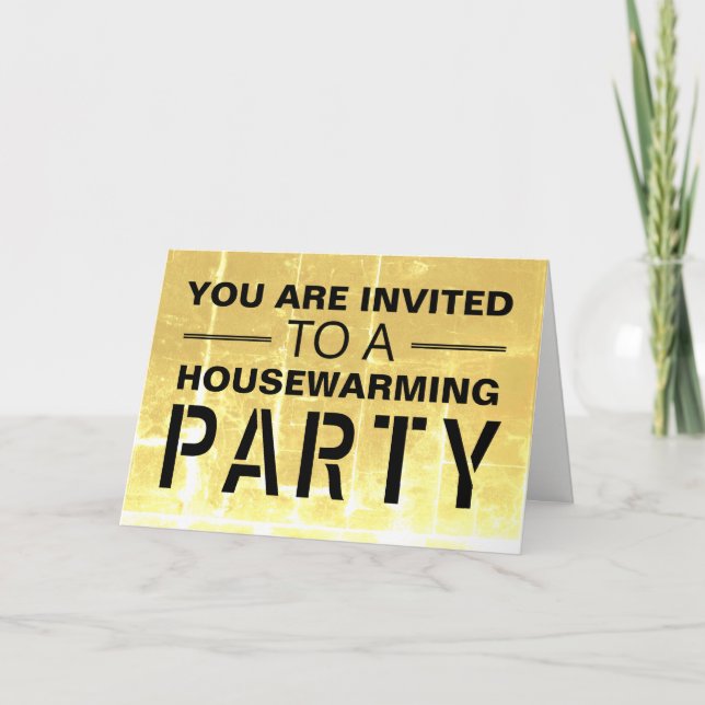 Invitation Gold Club Poster Houseéchauffement Party Invitatio (Devant)