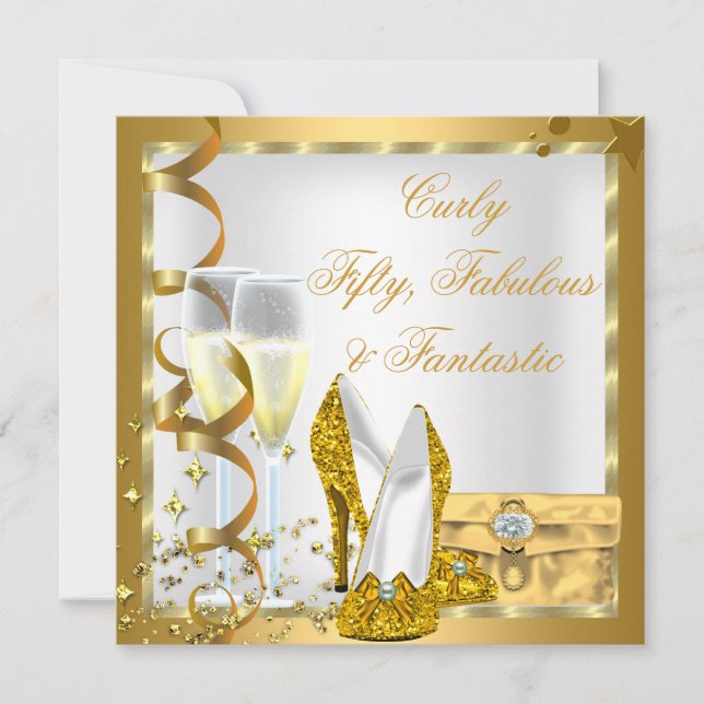 Invitation GOLD Curly Fantastique (Devant)