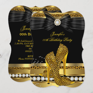 Invitation Gold Diamond Leopard High Heures Anniversaire
