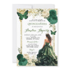 Gold et Emerald Green Royal Princess Quinceañera