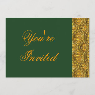 Invitation Gold et Green Party