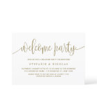 Gold et White Jolie Calligraphie Welcome Party