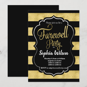 Invitation Gold Farewell Party