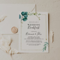 Gold Floral Tropical Greenery Mariage Petit déjeun