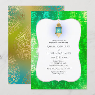 Invitation Gold Foil Arabian Bollywood Engagement Party