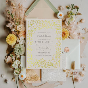 Invitation Gold Foil Fête des mariées de jardin do