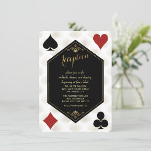 Invitation Gold Gatsby Casino Art Déco Réception de mariage