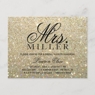 Invitation - Gold Glit Fab Mme Fête des mariées 2